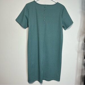 Elegant Teal Polka Dot Dress